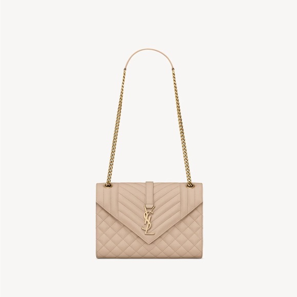 Saint Laurent Taupe Quilted Leather Shoulder Bag - Picture 2 of 4